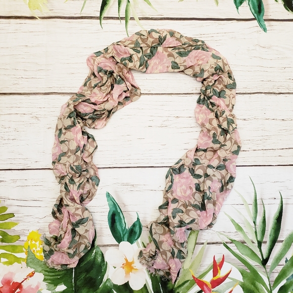 Coach Roses Scarf - Picture 2 of 5